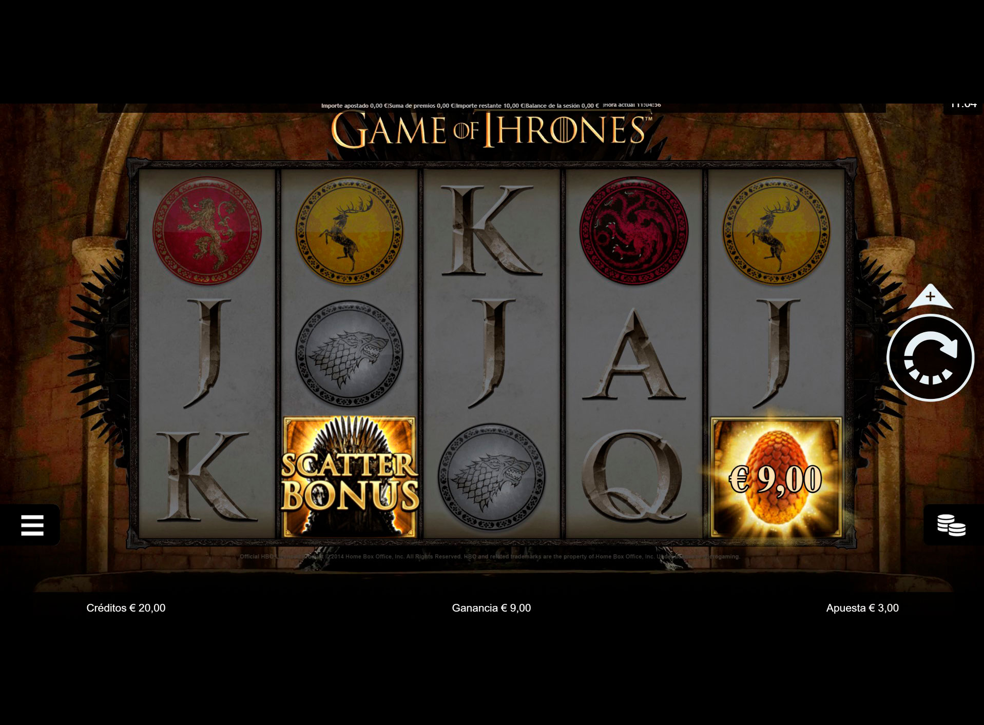 Slot Game of Thrones 15 Lines